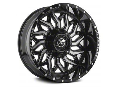 XF Offroad XF-228 Gloss Black Milled 6-Lug Wheel; 24x14; -76mm Offset (16-24 Titan XD)