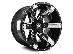 XF Offroad XF-214 Gloss Black with Chrome Inserts 5-Lug Wheel; 20x9; 0mm Offset (07-13 Tundra)