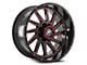 XF Offroad XF-216 Gloss Black and Red Milled 5-Lug Wheel; 20x12; -44mm Offset (07-13 Tundra)