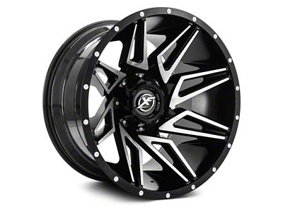 XF Offroad XF-218 Gloss Black Machined 5-Lug Wheel; 20x9; 12mm Offset (07-13 Tundra)