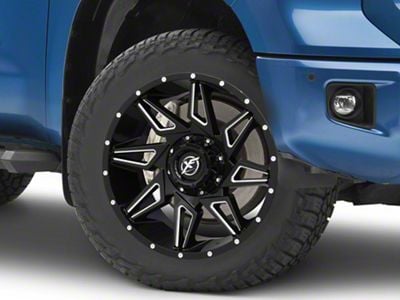 XF Offroad XF-218 Gloss Black Milled 5-Lug Wheel; 20x12; -44mm Offset (14-21 Tundra)