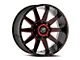 XF Offroad XF-219 Gloss Black Red Milled 6-Lug Wheel; 20x10; -24mm Offset (22-24 Tundra)