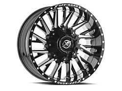 XF Offroad XF-226 Gloss Black and Milled 5-Lug Wheel; 20x9; 0mm Offset (07-13 Tundra)