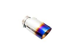 XForce Round Angle Cut Exhaust Tip; 3-Inch; Blue Burnt (21-25 Bronco w/ XForce Cat-Back Exhaust Systems)