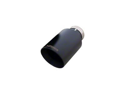 XForce Round Angle Cut Exhaust Tip; 3-Inch; Matte Black (21-24 Bronco w/ XForce Cat-Back Exhaust Systems)