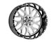 XFX Flow XFX-301 Brushed and Milled with Black Lip Wheel; 26x12; -44mm Offset (22-24 Jeep Grand Cherokee WL)