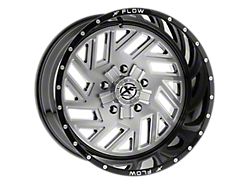 XFX Flow XFX-304 Brushed and Milled with Black Lip Wheel; 24x12; -44mm Offset (22-24 Jeep Grand Cherokee WL)