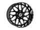 XFX Flow XFX-301 Gloss Black and Milled 6-Lug Wheel; 20x10; -24mm Offset (16-24 Titan XD)