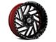 XFX Flow XFX-304 Gloss Black Milled With Red Inner 5-Lug Wheel; 20x12; -44mm Offset (07-13 Tundra)