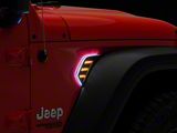 XK Glow RGB+Amber Fender Vent Turn Signal and Running Lights (20-25 Jeep Gladiator JT)