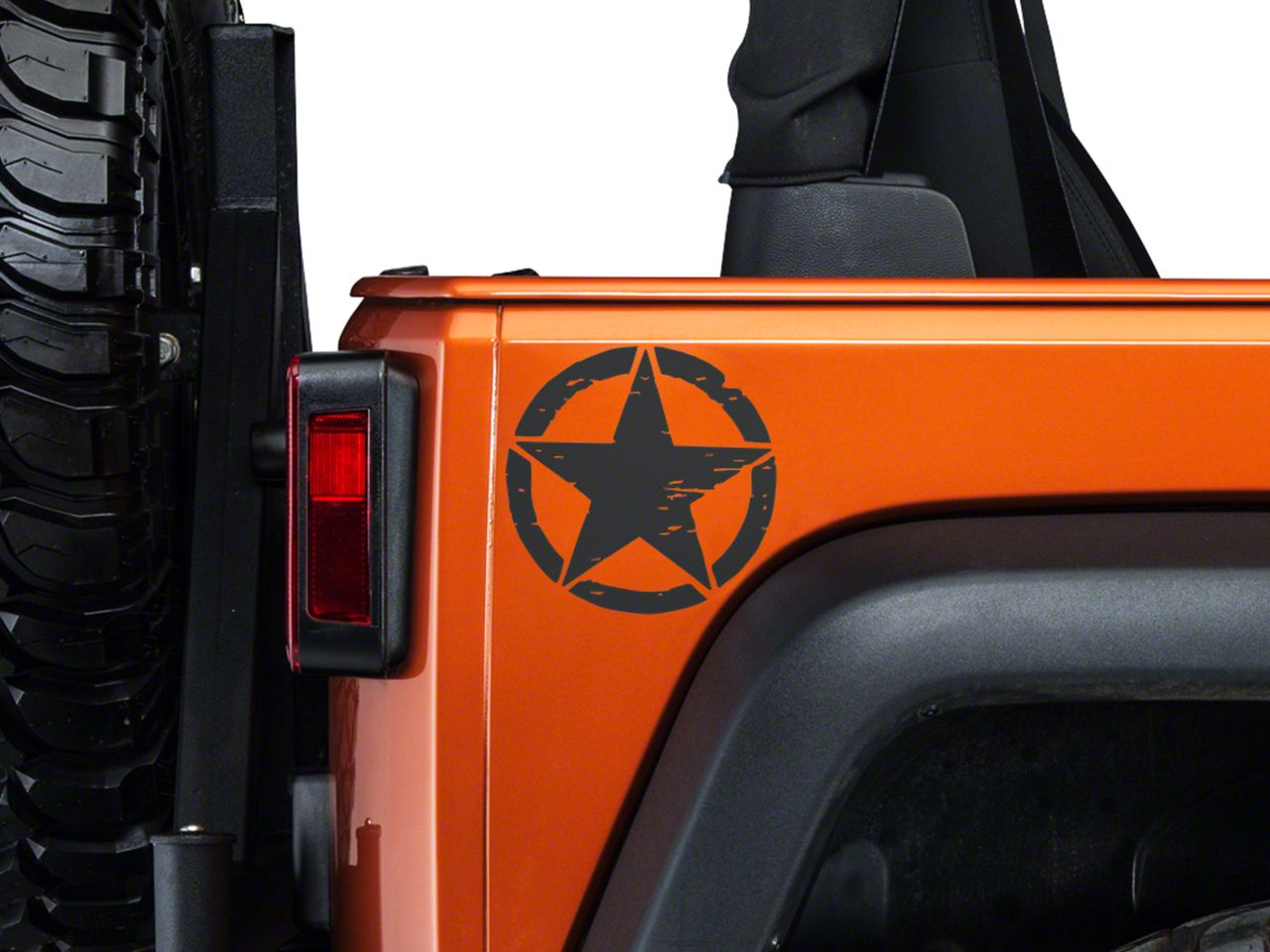 SEC10 Jeep Wrangler Small On The Move Stars; Matte Black; Pair J100411 ...