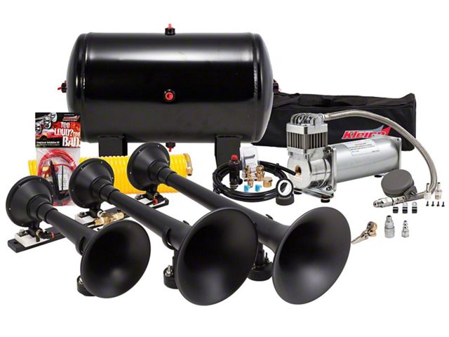 ProBlaster Triple Train Horn System; Black (Universal; Some Adaptation May Be Required)