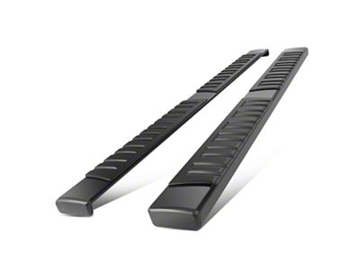 6-Inch Wide Flat Running Boards; Black (04-24 Titan King Cab)