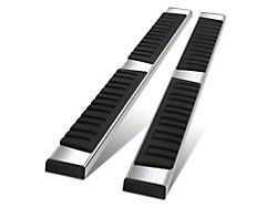 6.75-Inch Wide Flat Running Boards; Chrome (04-24 Titan King Cab)