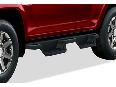 Square Tube Drop Style Nerf Side Step Bars; Matte Black (10-24 4Runner Trail; 14-24 4Runner SR5, TRD Off Road)