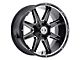 Xtreme Offroad NX-17 Midnight Black Diamond Cut Face 6-Lug Wheel; 20x10; -25mm Offset (22-24 Bronco Raptor)