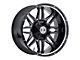 Xtreme Offroad NX-9 Midnight Black Milled 6-Lug Wheel; 20x10; -25mm Offset (22-24 Bronco Raptor)