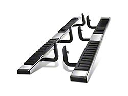 6.75-Inch Wide Flat Running Boards; Chrome (16-24 Titan XD Crew Cab)