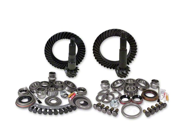 Yukon Gear Dana 30 Front Axle/44 Rear Axle Ring and Pinion Gear Kit with Install Kit; 4.56 Gear Ratio (87-95 Jeep Wrangler YJ)