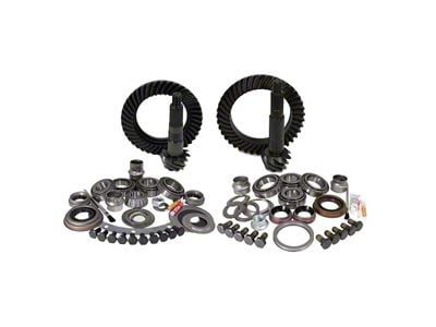 Yukon Gear Dana 30 Front Axle/Dana 44 Rear Axle Ring and Pinion Gear Kit with Install Kit; 4.11 Gear Ratio (07-18 Jeep Wrangler JK, Excluding Rubicon)