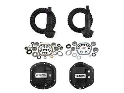 Yukon Gear Stage 2 Dana 30 Front Axle/Dana 44 Rear Axle Ring and Pinion Gear Kit; 4.56 Gear Ratio (07-18 Jeep Wrangler JK, Excluding Rubicon)