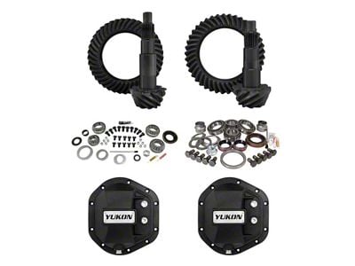 Yukon Gear Stage 2 Dana 44 Front Axle/Dana 44 Rear Axle Ring and Pinion Gear Kit; 4.56 Gear Ratio (07-18 Jeep Wrangler JK)