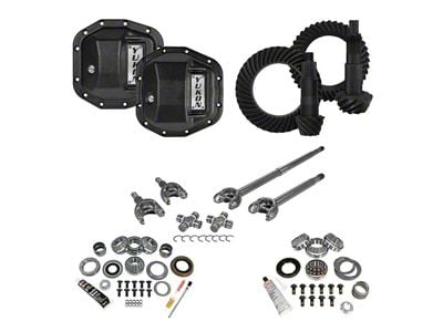 Yukon Gear Stage 3 Dana 30 Front Axle/Dana 44 Rear Axle Ring and Pinion Gear Kit; 3.73 Gear Ratio (18-24 Jeep Wrangler JL, Excluding Rubicon)