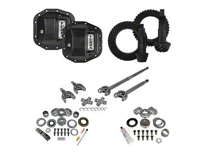 Yukon Gear Stage 3 Dana 30 Front Axle/Dana 44 Rear Axle Ring and Pinion Gear Kit; 4.56 Gear Ratio (18-24 Jeep Wrangler JL, Excluding Rubicon)