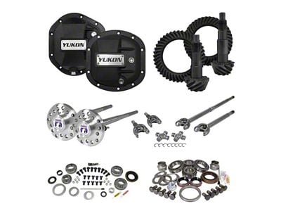 Yukon Gear Stage 4 Dana 30 Front Axle/Dana 44 Rear Axle Ring and Pinion Gear Kit; 4.11 Gear Ratio (07-18 Jeep Wrangler JK, Excluding Rubicon)