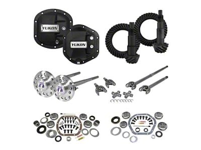 Yukon Gear Stage 4 Dana 30 Front Axle/Dana 44 Rear Axle Ring and Pinion Gear Kit; 4.56 Gear Ratio (07-18 Jeep Wrangler JK, Excluding Rubicon)