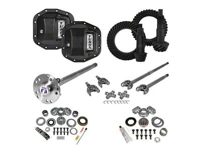 Yukon Gear Stage 4 Dana 30 Front Axle/Dana 44 Rear Axle Ring and Pinion Gear Kit; 4.56 Gear Ratio (18-24 Jeep Wrangler JL, Excluding Rubicon)