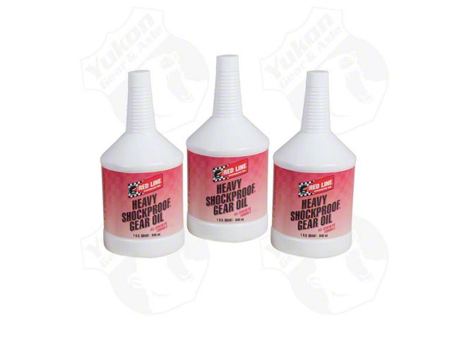 Yukon Gear Differential Oil; 3-Quart Redline Synthetic Shock Proof Oil; 75W250 (05-19 Tacoma)