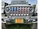 Grille Insert; American Flag with Candy Apple Sparkling Paint (20-24 Jeep Gladiator JT)
