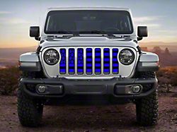 ZKD Customs Grille Insert; Black and Blue Dog Paw Flag (20-24 Jeep Gladiator JT)