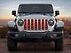 ZKD Customs Grille Insert; Black and Red Dog Paw Flag (20-24 Jeep Gladiator JT)