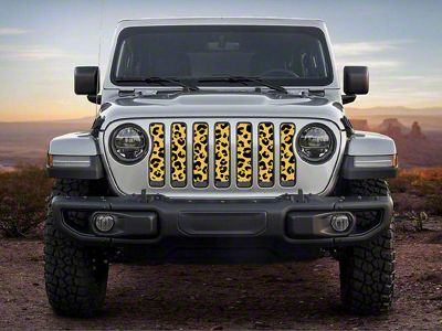 ZKD Customs Grille Insert; Leopard Print (20-24 Jeep Gladiator JT)