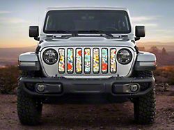 ZKD Customs Grille Insert; Whimsical Flowers (20-24 Jeep Gladiator JT)