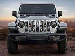 ZKD Customs Grille Insert; Angry Skull (18-24 Jeep Wrangler JL)