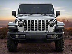 ZKD Customs Grille Insert; Black and Dark Gray American Flag (18-24 Jeep Wrangler JL)