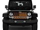 ZKD Customs Grille Insert; Black and Orange American Flag (07-18 Jeep Wrangler JK)