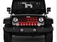 ZKD Customs Grille Insert; Black and Red Ameican Flag (07-18 Jeep Wrangler JK)