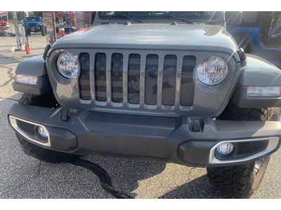 Grille Insert; Climbing Black and Dark Gray American Flag (07-18 Jeep Wrangler JK)