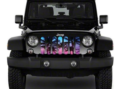 ZKD Customs Grille Insert; Island Palms (07-18 Jeep Wrangler JK)