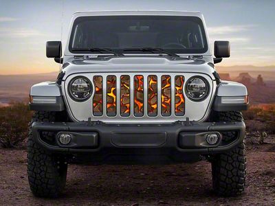 ZKD Customs Grille Insert; Lava (18-24 Jeep Wrangler JL)