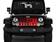 ZKD Customs Grille Insert; Offroad Vehicle Climbing Black and Red American Flag (07-18 Jeep Wrangler JK)