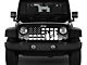 ZKD Customs Grille Insert; Offroad Vehicle Climbing Black and White American Flag (07-18 Jeep Wrangler JK)