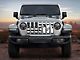 ZKD Customs Grille Insert; Offroad Vehicle Climbing Black and White American Flag (18-24 Jeep Wrangler JL)