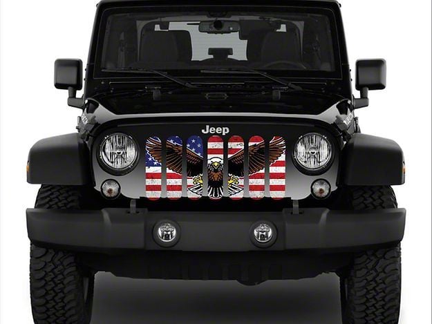 ZKD Customs Jeep Wrangler Grille Insert; Screamin Eagle 20027 (07-18 ...