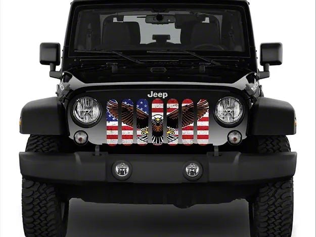 Zkd Customs Jeep Wrangler Grille Insert; Screamin' Eagle 20036 (07-18 