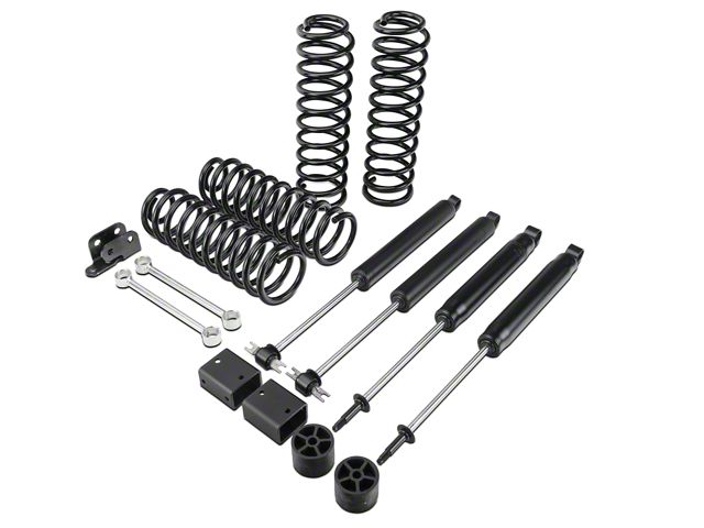 Zone Offroad 3-Inch Lift Kit with Nitro Shocks (07-18 Jeep Wrangler JK 2-Door)